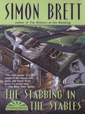 Simon Brett The Stabbing in the Stables обложка книги