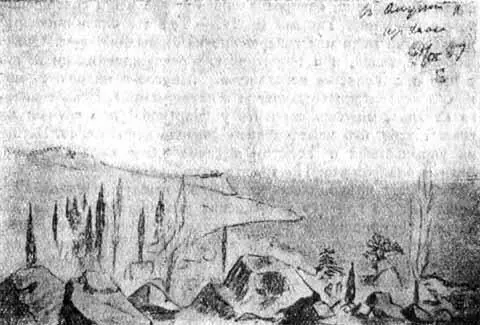 Рисунок Гаршина из крымского альбома В М Гаршин 18851888 гг С - фото 15