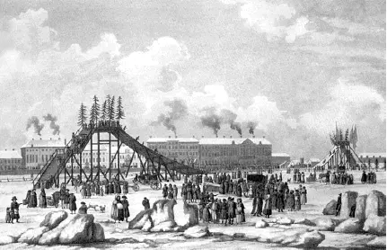 Ледяные горы на Неве у Английской набережной МФ ДамамДемартре 1813 г Ко - фото 165