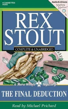 Rex Stout Final Deduction обложка книги