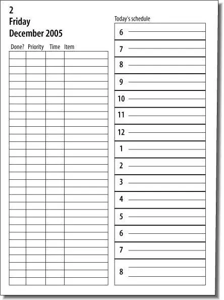 Figure 41 FranklinCovey Filofax and others sell one page per day sheets - фото 8