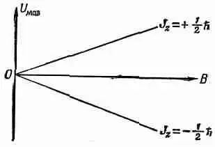 Фиг 346 Два возможных энергетических состояния электрона в магнитном поле В - фото 187