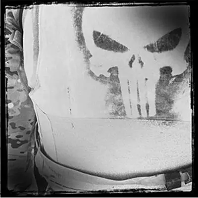 We made our own logo reminiscent of the Punisher character We spraypainted - фото 15