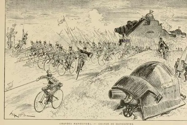 GRANDES MANOEUVRESCHARGE DE BICYCLISTES Pénétrons avec lui dans la cabine du - фото 84