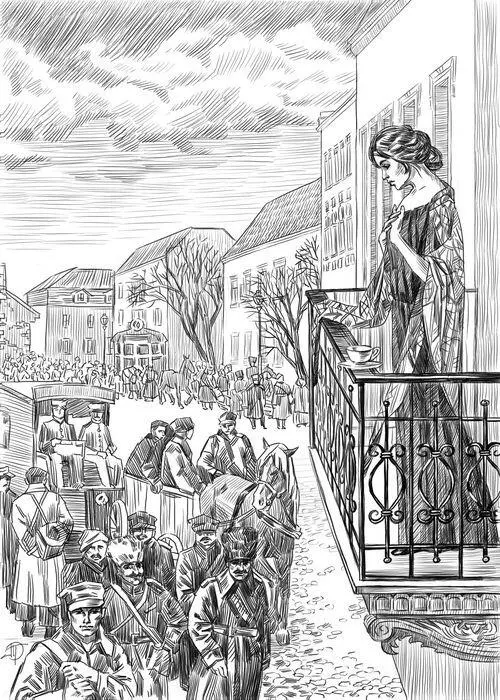 Низкие облака над горами чуть розовели голубой луч прожектора с английского - фото 10