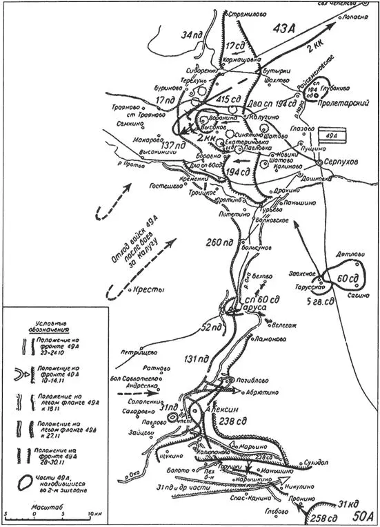 Оборона Серпухова Тарусы Алексина и восточного берега Оки ноябрь 1941 г - фото 17