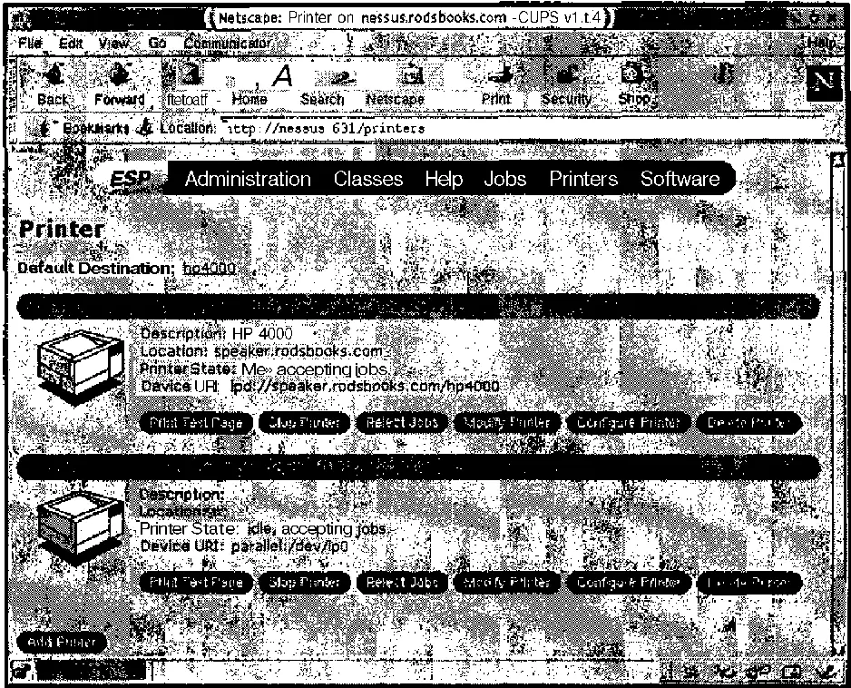 Рис 91 Webинтерфейс CUPS упрощает настройку как локальных так и сетевых - фото 25
