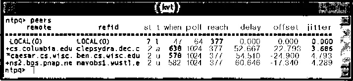 Рис 101 Программа ntpqотображает информацию о состоянии NTPсервера Если вы - фото 26