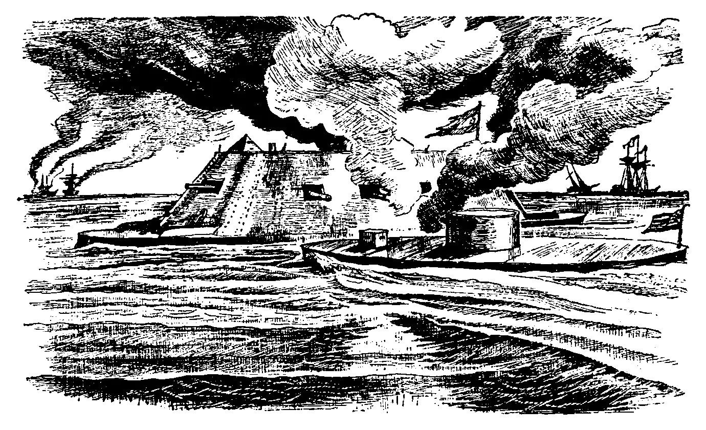 Девятого марта 1862 года у берегов Виргинии при спокойном море и ясном небе - фото 20