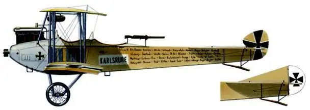 Aviatik Bl Karlsruhe 10914 из 26 полевого авиаотряда май 1915 г На - фото 25