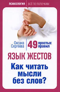 Оксана Сергеева Язык жестов. Как читать мысли без слов? 49 простых правил обложка книги