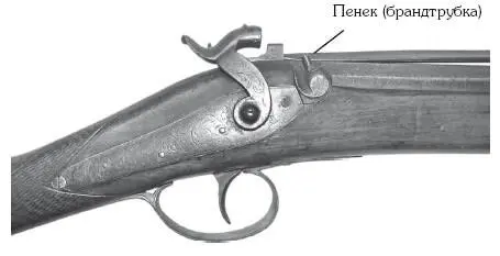 Рис 156 Ствол и ложа соединялись в двух местах шурупом через хвост - фото 196