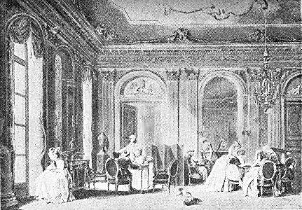 Прием гостей в замке Гравюра Декевовилле с рисунка Лауренса 1783 года Музей - фото 5