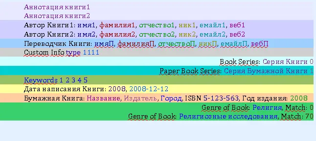 Match 0 при экспорте будет конвертером игнорироваться Слова Genre of Book - фото 44