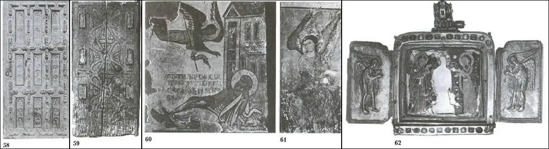 58 Резная деревянная дверь дома из Чукули Сванетия VIII в 59 Резная - фото 80
