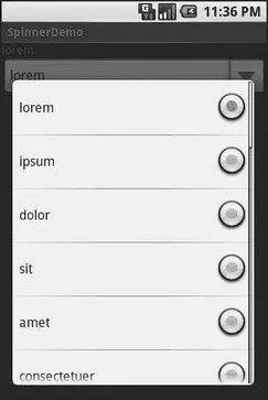 Figure 83 The same application with the spinner dropdown list displayed - фото 22