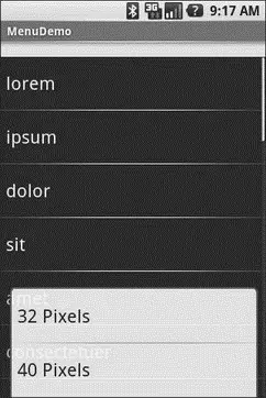 Figure 113 The same application the remaining menu choices Choosing a - фото 46