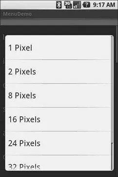 Figure 115 The same application showing a context menu Once again choosing - фото 48