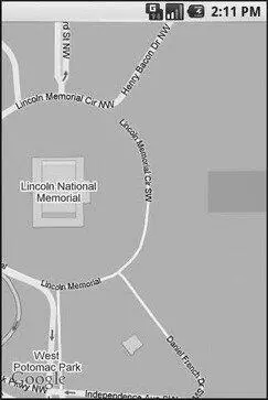 Figure 242 The map launched by LaunchDemo showing the Lincoln Memorial in - фото 74