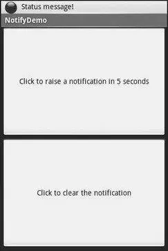 Figure 322 Our notification as it appears on the status bar with our status - фото 87