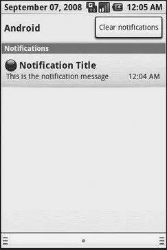 Figure 323 The notifications drawer fully expanded with our notification - фото 88