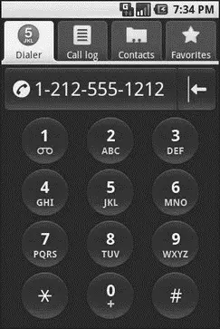 Figure 352 The Android Dialer activity as launched from DialerDemo CHAPTER - фото 91