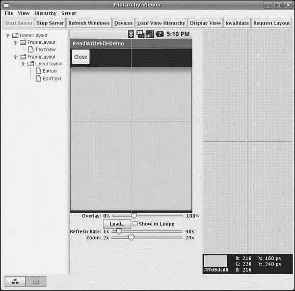 Figure 376 Hierarchy Viewer Pixel Perfect View On the left you see a tree - фото 99