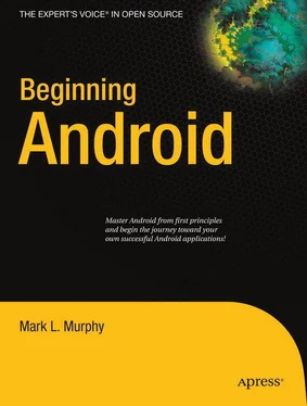 Mark Murphy Beginning Android обложка книги