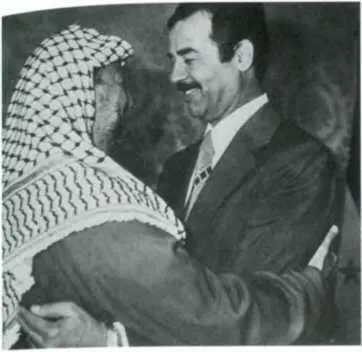 Саддам и Арафат Саддам и Али Нассер президент НДРИ Саддам и шейх Саба - фото 19