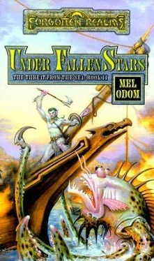 Mel Odom Under fallen stars обложка книги