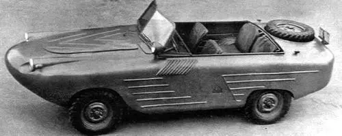 Легковая амфибия НАМИ055 с убиравшимися в ниши ведущими колесами 1958 год - фото 13