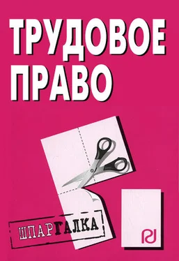 Коллектив авторов Трудовое право: Шпаргалка обложка книги