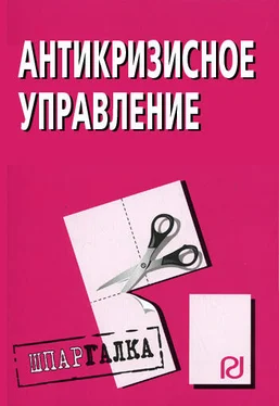 Коллектив авторов Антикризисное управление: Шпаргалка обложка книги