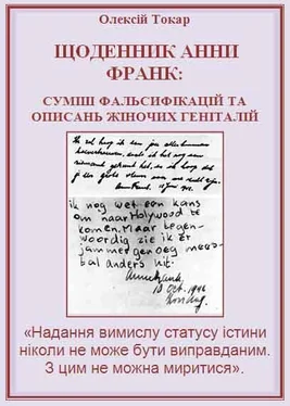 Олексій Токар Щоденник Анни Франк: суміш фальсифікацій та описань жіночих геніталій обложка книги