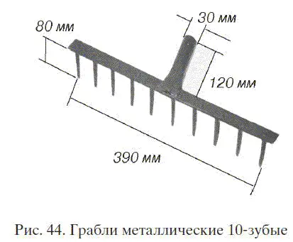 Для обработки тяжелых почв деревянные грабли слишком легки Работа с ними - фото 44