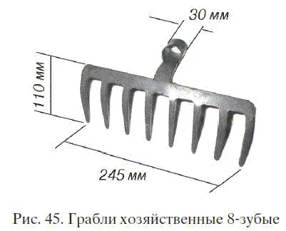 Для обработки тяжелых почв деревянные грабли слишком легки Работа с ними - фото 45