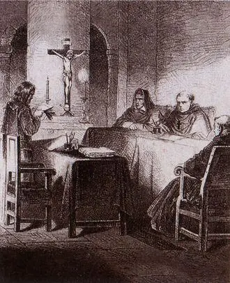 Заседание трибунала инквизиции Пытки испанской инквизиции Кемадеро - фото 15