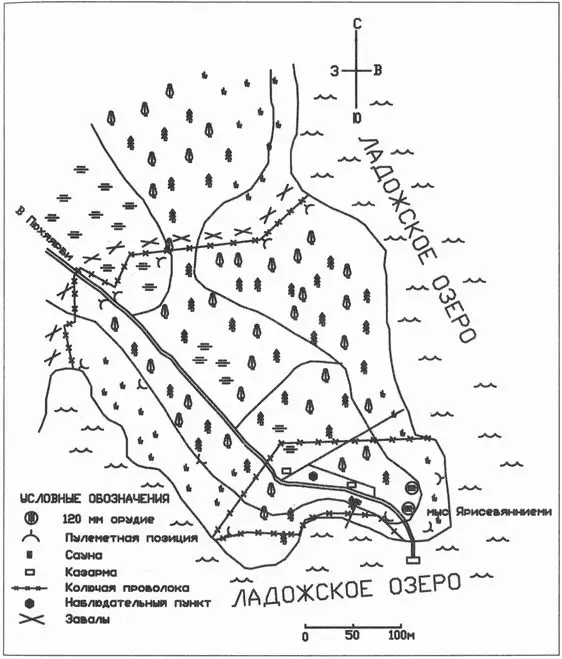 План территории батареи Ярисевя Из архива автора Красноармейцы разгружают - фото 7