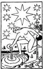 shines down upon a naked girl who between land and sea pours mysterious - фото 14