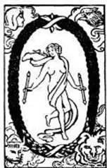 Within a circling garland a girl dances the beasts of the Apocalypse look on - фото 6
