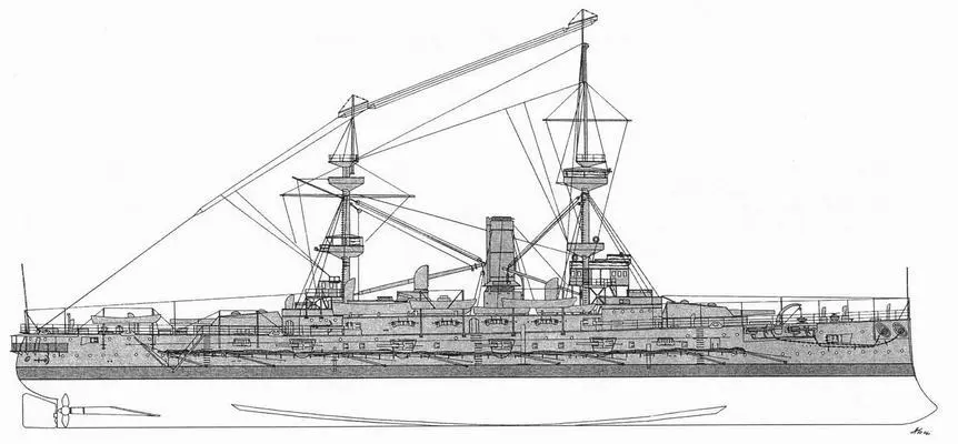 ЮпитерВнешний вид корабля по состоянию на 1915 г в период проведения - фото 47