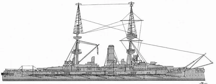 Принс ДжорджВнешний вид корабля по состоянию на 1915 г Цезарь Поднял - фото 48