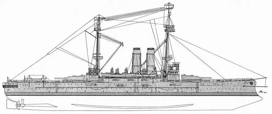 КанопусВнешний вид корабля по состоянию на 1915 г в период проведения - фото 57
