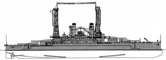 Линейный корабль Южная Каролина Наружный вид на момент вступления в строй - фото 42