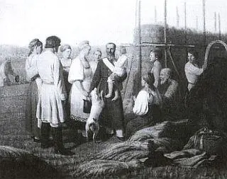 Возвращение солдатаХудожник АГ Венецианов Крестьянка с васильками - фото 12