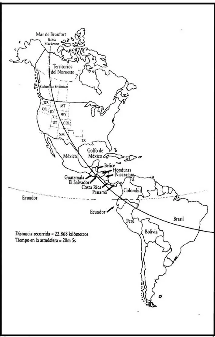 A las 7h 53m 27s am GMT a cuatrocientos noventa y siete kilómetros sobre - фото 2