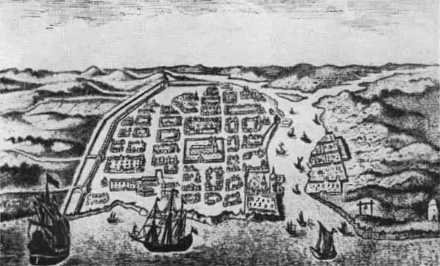 План города СантоДоминго гравюра XVI в Зверства испанцев в Новом Свете - фото 62