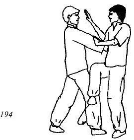 Поставив правую ногу на землю нанесите удар Дай Джеун в лицо рис 195 - фото 157