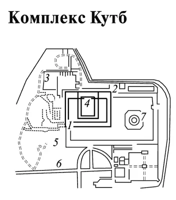 1 КутбМинар 2 Мечеть КувватульИслам 3 Мавзолей Илтутмыша 4 Железная - фото 6