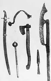 Крестьянское и казацкое оружие XVIII века сабля кистень топор бердыш - фото 24